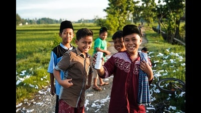 A cheerful group of Indonesian boys. (Shutterstock) A cheerful group of Indonesian boys. (Shutterstock)
