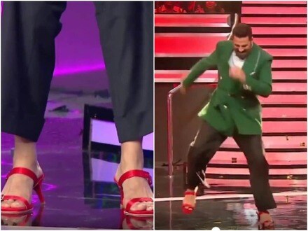 হাই হিল পরে নাচলেন অক্ষয়!