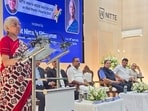 Union Finance Minister Nirmala Sitharaman speaks at NITTE (Deemed to be University) during the 'Nitte Vinaya Hegde Oration 2026' on the theme 'Viksit Bharat - Vision for 2047'.
