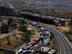 Frequent traveller Bipin Gandhi said driving through Borghat is often stressful due to sudden braking and heavy vehicle movement. (Hindustan Times)