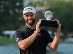 2026 Legion XIII's Jon Rahm celebrates with the LIV Golf Mexico City trophy