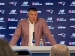 New England Patriots coach Mike Vrabel speaks at the team facility in Foxborough, Mass. New England Patriots coach Mike Vrabel speaks at the team facility in Foxborough, Mass.