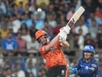 Sunrisers Hyderabad's Heinrich Klaasen plays a shot during the Indian Premier League cricket match between Mumbai Indians and Sunrisers Hyderabad in Mumbai. (AP)