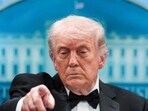 US President Donald Trump takes questions from media at a press briefing at the White House, following a shooting incident during the annual White House Correspondents? Association dinner, in Washington, DC.