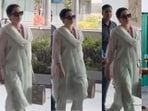Kangana Ranaut stuns in kurta set look at airport.