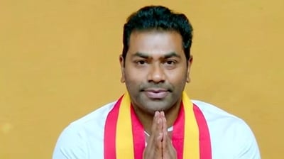 Tamilaga Vettri Kazhagam (TVK) President and actor Vijay announces the candidates for 2026 Assembly Elections, in Chennai on Sunday. TVK General Secretary Aadhav Arjuna also present. (TVK Social Media) Tamilaga Vettri Kazhagam (TVK) President and actor Vijay announces the candidates for 2026 Assembly Elections, in Chennai on Sunday. TVK General Secretary Aadhav Arjuna also present. (TVK Social Media)
