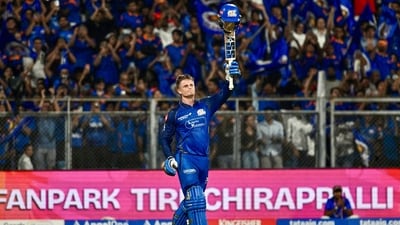Ryan Rickelton was the star of Mumbai Indians, smashing an unbeaten 123 - the highest individual score by an MI batter in IPL history. (ANI Pic Service) Ryan Rickelton was the star of Mumbai Indians, smashing an unbeaten 123 - the highest individual score by an MI batter in IPL history. (ANI Pic Service)