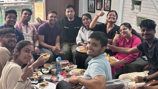 A picture of an ‘office picnic’ shared by the founder. (LinkedIn/Kavya Karnatac)