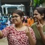 নদিয়ায় ভোটদানের হাসি। (ছবি সৌজন্যে এএনআই)