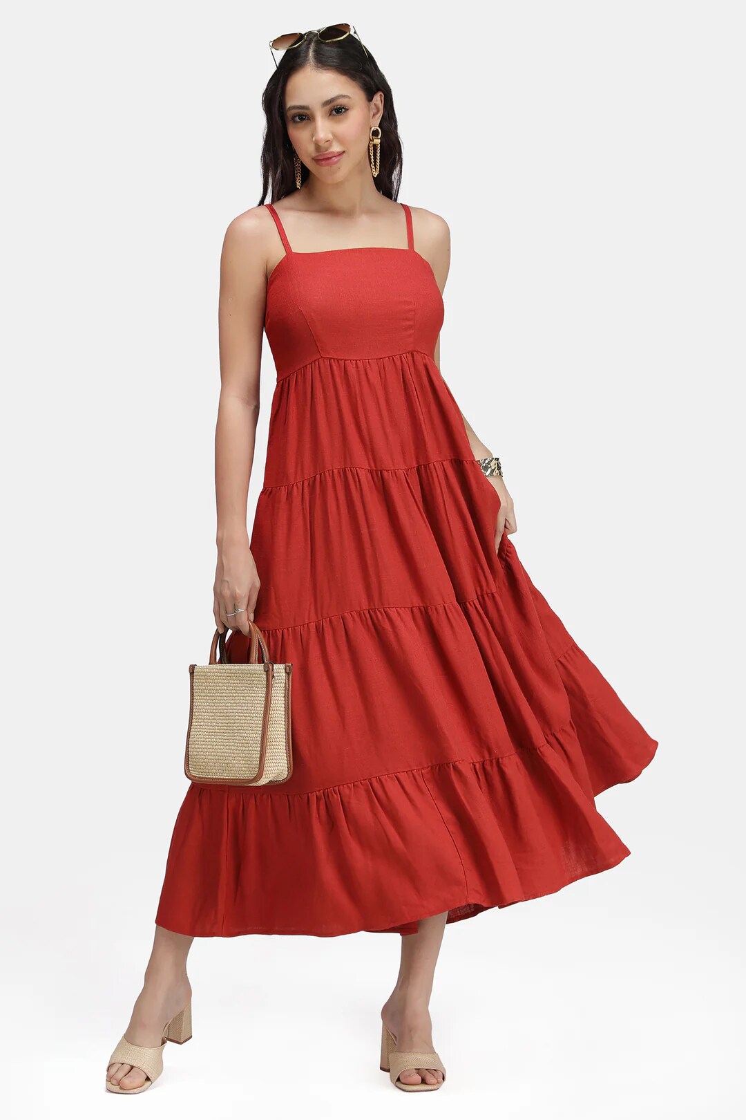 Rust strappy maxi sleeveless dress (Virgio) Rust strappy maxi sleeveless dress (Virgio)
