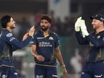 GT vs RCB LIVE Score: Jos Buttler, Shubman Gill, and Mohammed Siraj celebrate during GT's win.