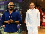 Murali Kartik (left) and Virender Sehwag