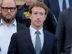 Meta Platforms CEO Mark Zuckerberg departs the court after taking the stand at a trial in a key test case 