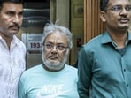 Mohammad Salim Dola, centre, a close aide of gangster Dawood Ibrahim and a notorious drug trafficker, at the NCB office. (PTI photo) Mohammad Salim Dola, centre, a close aide of gangster Dawood Ibrahim and a notorious drug trafficker, at the NCB office. (PTI photo)