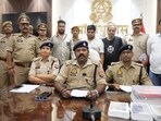 The arrested accused in police custody (HT Photo)