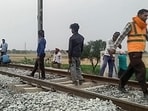 The railway track where a detonation was attempted at Rajpura, in Patiala, on Tuesday. (ANI Video Grab)
