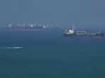 Vessels in the Strait of Hormuz.