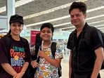 Rahul Arunoday Banerjee with wife Priyanka Sarkar and son Shohoj.