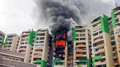 Fire department officials said they had requested funds from the GDA several times earlier to purchase two hydraulic platforms. (Sakib Ali/HT)