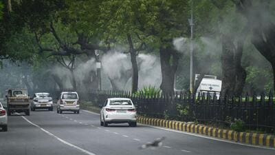The water consumption by a mist sprayer is around one litre per minute. These systems are operated as per CAQM guidelines in three shifts of three hours each. (RAJ K RAJ /HT PHOTO)