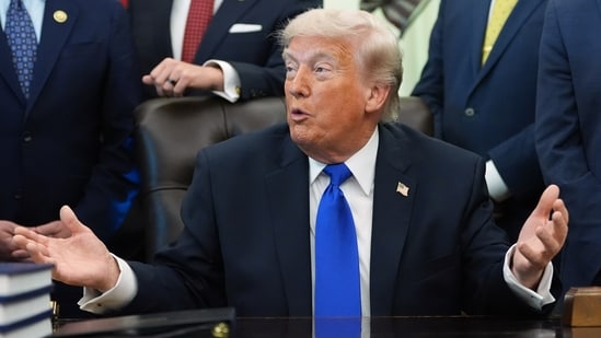 President Donald Trump speaks to reporters in the Oval Office of the White House, President Donald Trump speaks to reporters in the Oval Office of the White House,