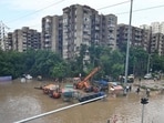 Last year during monsoons, severe waterlogging occured at the power substation which was tackled by deploying heavy pumps, officials said. (HT Archive)