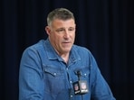 New England Patriots coach Mike Vrabel speaks during the NFL Scouting Combine at the Indiana Convention Center