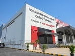 An inside view of Noida Airport Cargo Terminal.