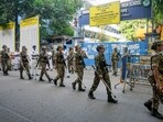Election 2026 LIVE: Police and security personnel stand guard outside a strong room, ahead of the counting of votes for the West Bengal Assembly elections, at Sakhawat Memorial Govt. Girls' High School, in Kolkata, Friday, May 1, 2026. (Photo for representation)