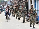 Security personnel conduct a route march ahead of the declaration of results of the West Bengal Assembly elections, in Nadia, West Bengal, Friday, May 1, 2026.(Photo for representation) Security personnel conduct a route march ahead of the declaration of results of the West Bengal Assembly elections, in Nadia, West Bengal, Friday, May 1, 2026.(Photo for representation)