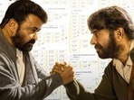 Patriot Twitter reviews: Mohanlal and Mammootty in a still from the spy film. 