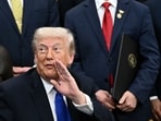 US President Donald Trump speaks after signing several executive orders in the Oval Office of the White House.