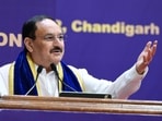 While highlighting the government’s initiatives for healthcare education, Nadda said that around <span class='webrupee'>₹</span>1.5 crore per student has been sanctioned over the next five years to expand seats in government medical colleges. (HT Photo) While highlighting the government’s initiatives for healthcare education, Nadda said that around <span class='webrupee'>₹</span>1.5 crore per student has been sanctioned over the next five years to expand seats in government medical colleges. (HT Photo)
