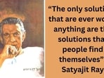 May 2 marks the birth anniversary of Satyajit Ray.