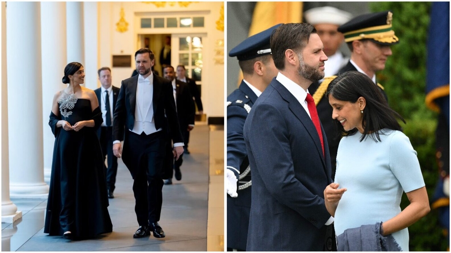 usha vance black dress Melania Trump and Usha Vance Opt for All-Black To See Les Mis