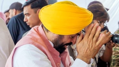 File photo of Punjab chief minister Bhagwant Mann at his native Satoj village in Sunam, Sangrur, on Thursday. (@BhagwantMann) File photo of Punjab chief minister Bhagwant Mann at his native Satoj village in Sunam, Sangrur, on Thursday. (@BhagwantMann)