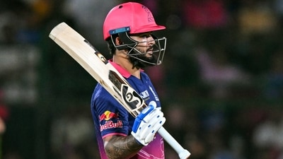 Riyan Parag had pressure on him and was in some trouble with controversy following him, but he let his bat do the talking – the only way to get the pressure of his back. His best knock of the year thus far, scoring 90(50), and a crucial century partnership with Dhruv Jurel. (ANI Pic Service) Riyan Parag had pressure on him and was in some trouble with controversy following him, but he let his bat do the talking – the only way to get the pressure of his back. His best knock of the year thus far, scoring 90(50), and a crucial century partnership with Dhruv Jurel. (ANI Pic Service)