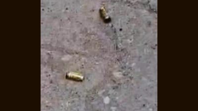 Bullets found outside the dhaba in Khanna on Friday. (HT PHOTO) Bullets found outside the dhaba in Khanna on Friday. (HT PHOTO)