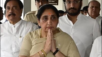 Dy CM and guardian minister of Beed and Pune, Sunetra Pawar. (Anshuman Poyrekar/HT Photo) Dy CM and guardian minister of Beed and Pune, Sunetra Pawar. (Anshuman Poyrekar/HT Photo)