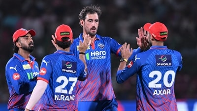 Mitchell Starc the spark that DC needed, returning and delivering with three key wickets. Jaiswal up front, but removing Jadeja and Parag in the same over later on was also crucial. Looking in good rhythm, and a big asset for DC. (AP) Mitchell Starc the spark that DC needed, returning and delivering with three key wickets. Jaiswal up front, but removing Jadeja and Parag in the same over later on was also crucial. Looking in good rhythm, and a big asset for DC. (AP)