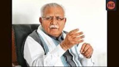 Khattar also gave a sharp response when asked about the chargesheet filed against former CM Bhupinder Singh Hooda in the HUDA plot allotment case, stating that his history is replete with similar misdeeds. (HT File) Khattar also gave a sharp response when asked about the chargesheet filed against former CM Bhupinder Singh Hooda in the HUDA plot allotment case, stating that his history is replete with similar misdeeds. (HT File)