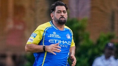 Chennai: Chennai Super Kings' MS Dhoni during a training session. (PTI) Chennai: Chennai Super Kings' MS Dhoni during a training session. (PTI)