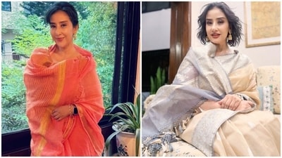Manisha Koirala exemplifies summer elegance with her saree choices. (Instagram/ m_koirala) Manisha Koirala exemplifies summer elegance with her saree choices. (Instagram/ m_koirala)