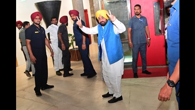 Punjab chief minister Bhagwant Mann termed the increase a tribute to the working class. (Ravi Kumar/HT) Punjab chief minister Bhagwant Mann termed the increase a tribute to the working class. (Ravi Kumar/HT)