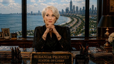 A stunning office still for Miranda, this time with Marine Drive views. 