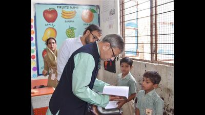 The governor also visited Government Model Sanskriti Senior Secondary School (Nuh-2) in Nuh city and PM-SHRI Government Senior Secondary School in Ferozepur Namak village. (HT Photo)