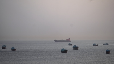 Ships and boats in the Strait of Hormuz, Musandam, Oman, May 1, 2026. (Photo for representation) (REUTERS)