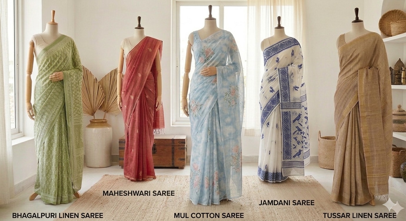 Choose the right fabric to ace your summer ethnic look! (Picture credit: Gemini AI) Choose the right fabric to ace your summer ethnic look! (Picture credit: Gemini AI)