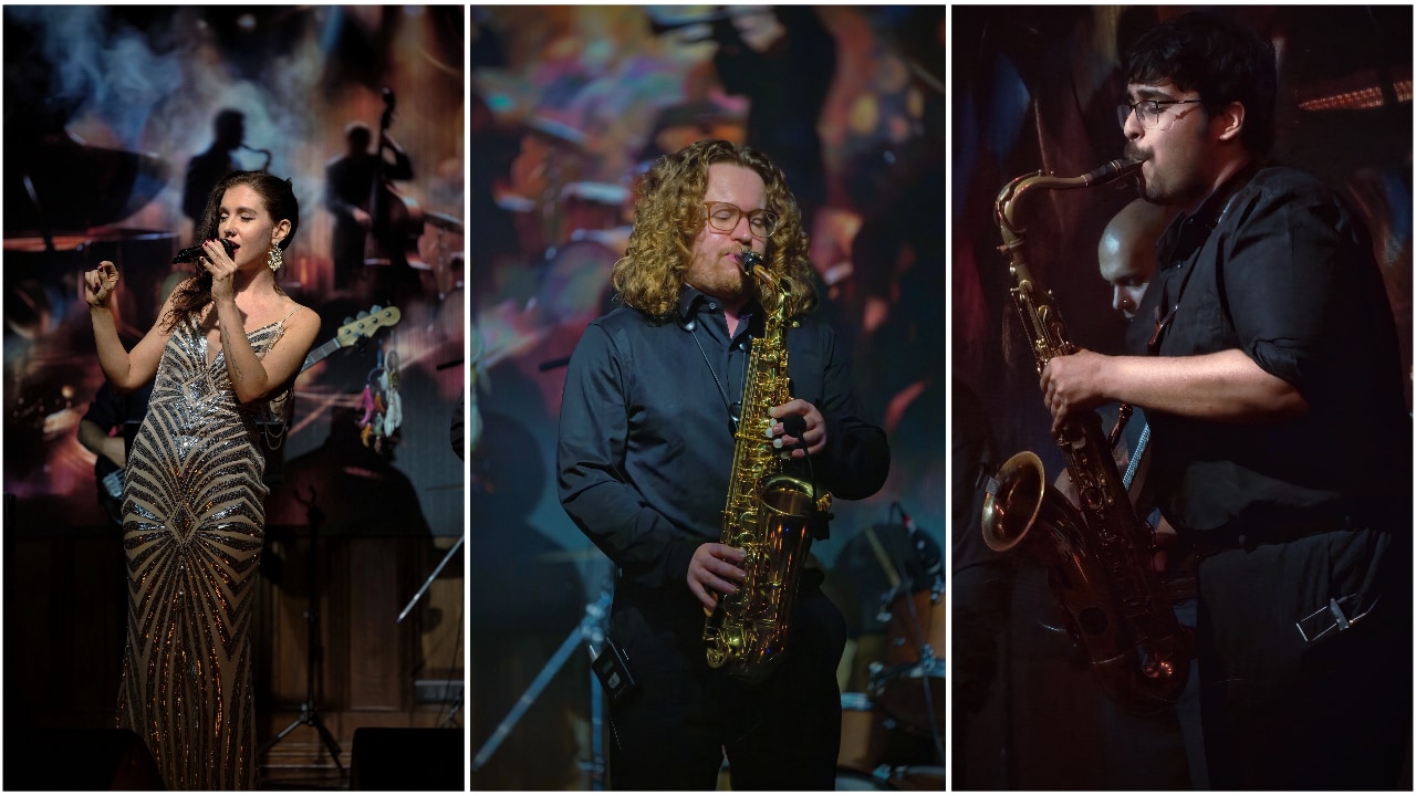 Alyse Pascoe on vocals, Ryan Cerrone classical saxophone and Aniket Chaturvedi on tenor saxophone. (The Piano Man) Alyse Pascoe on vocals, Ryan Cerrone classical saxophone and Aniket Chaturvedi on tenor saxophone. (The Piano Man)