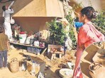 Residents of the Chilla Khadar village have switched from LPG cylinders to using wood-fired chulhas.